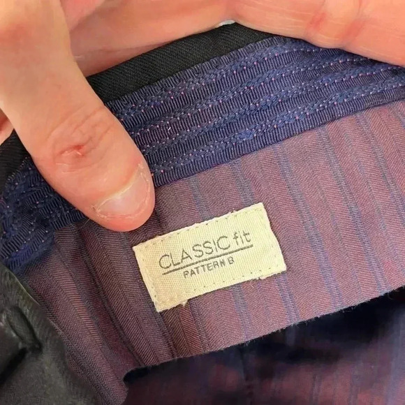 Incotex Super 100s Men's Dress Pants 37X26.5 Black Classic Fit Slacks Flat Front - Picture 4 of 13